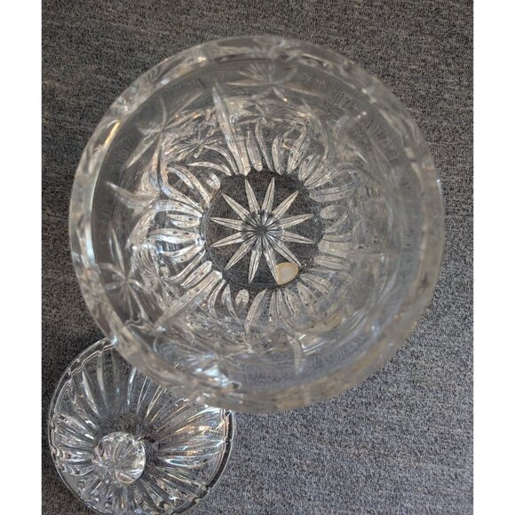 Gorham Crystal, "King Edward" 8" Biscuit/Cookie Jar/Cannister, EUC - Picture 3 of 5